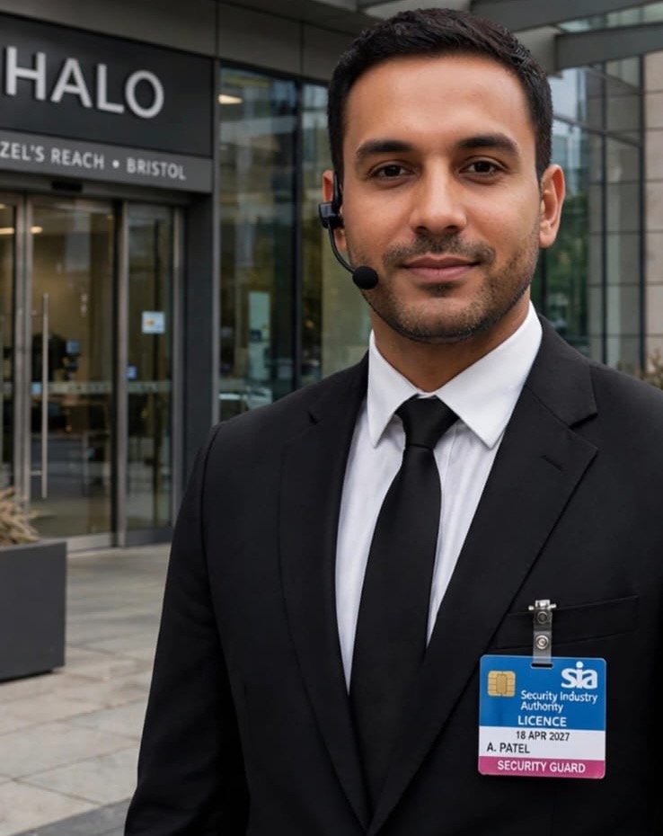 Security staff managing venue access control